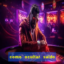 como ocultar saldo na betfair